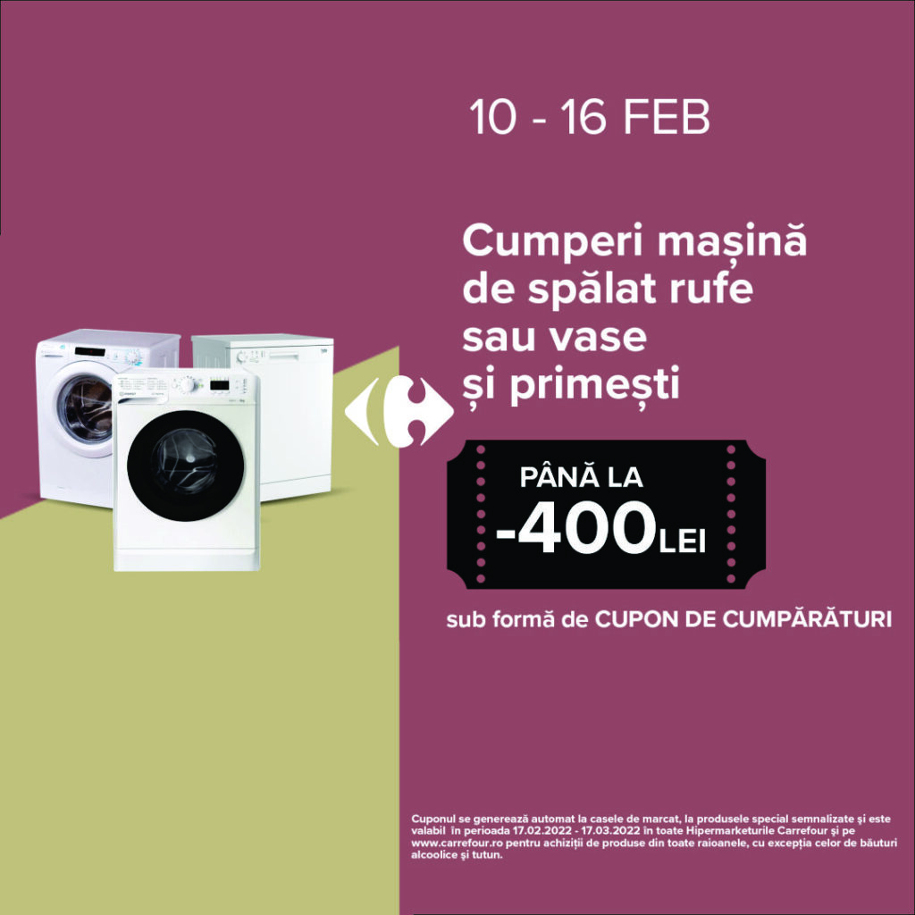Cupon de până la 400 de lei la Carrefour