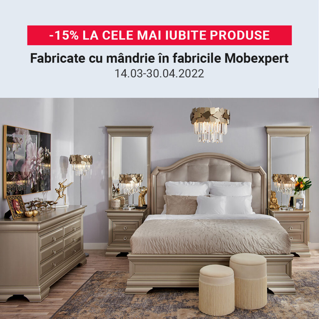 15% reducere la produse fabricate în Fabricile Mobexpert