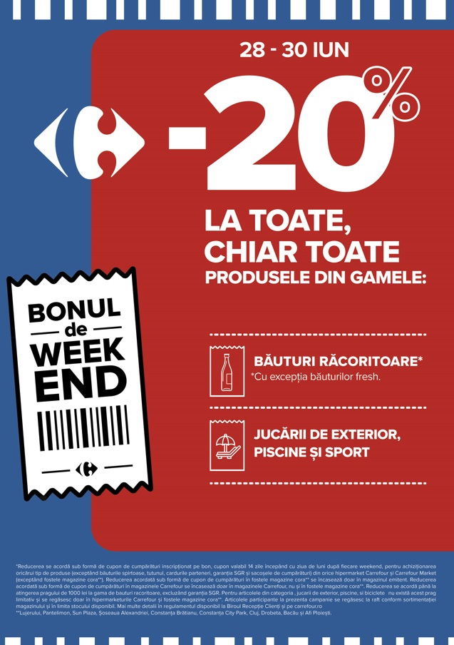 Bonul de WEEKEND la Carrefour