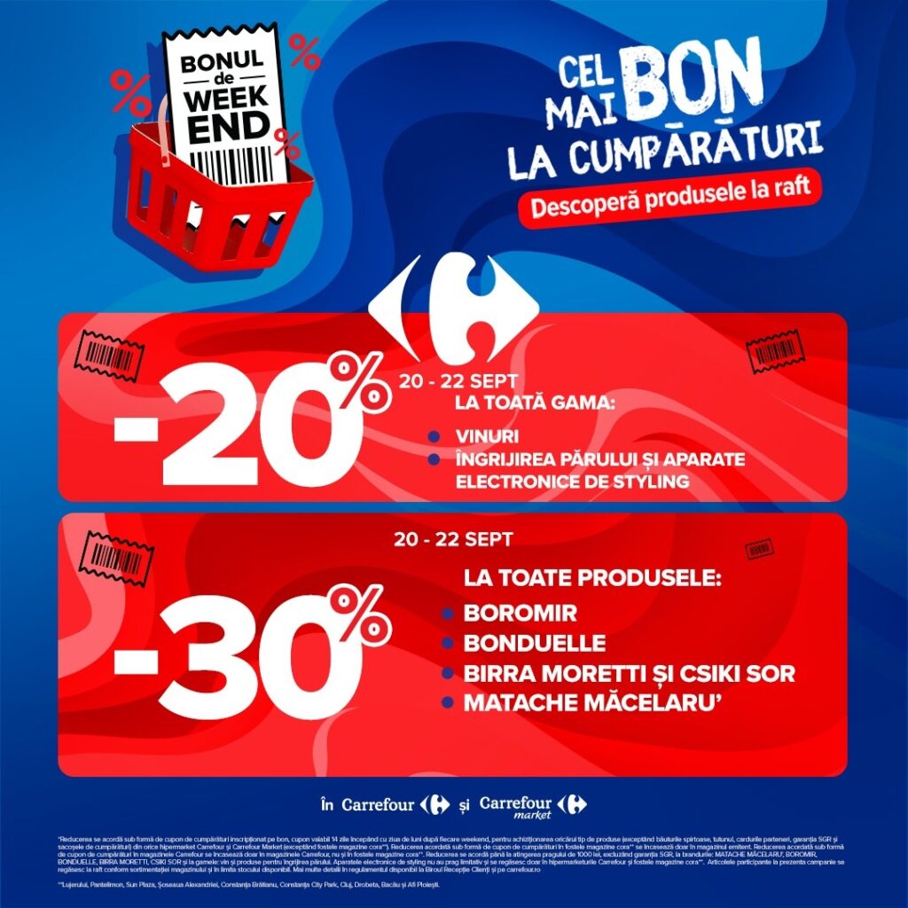 Bonul de Weekend, la Carrefour!