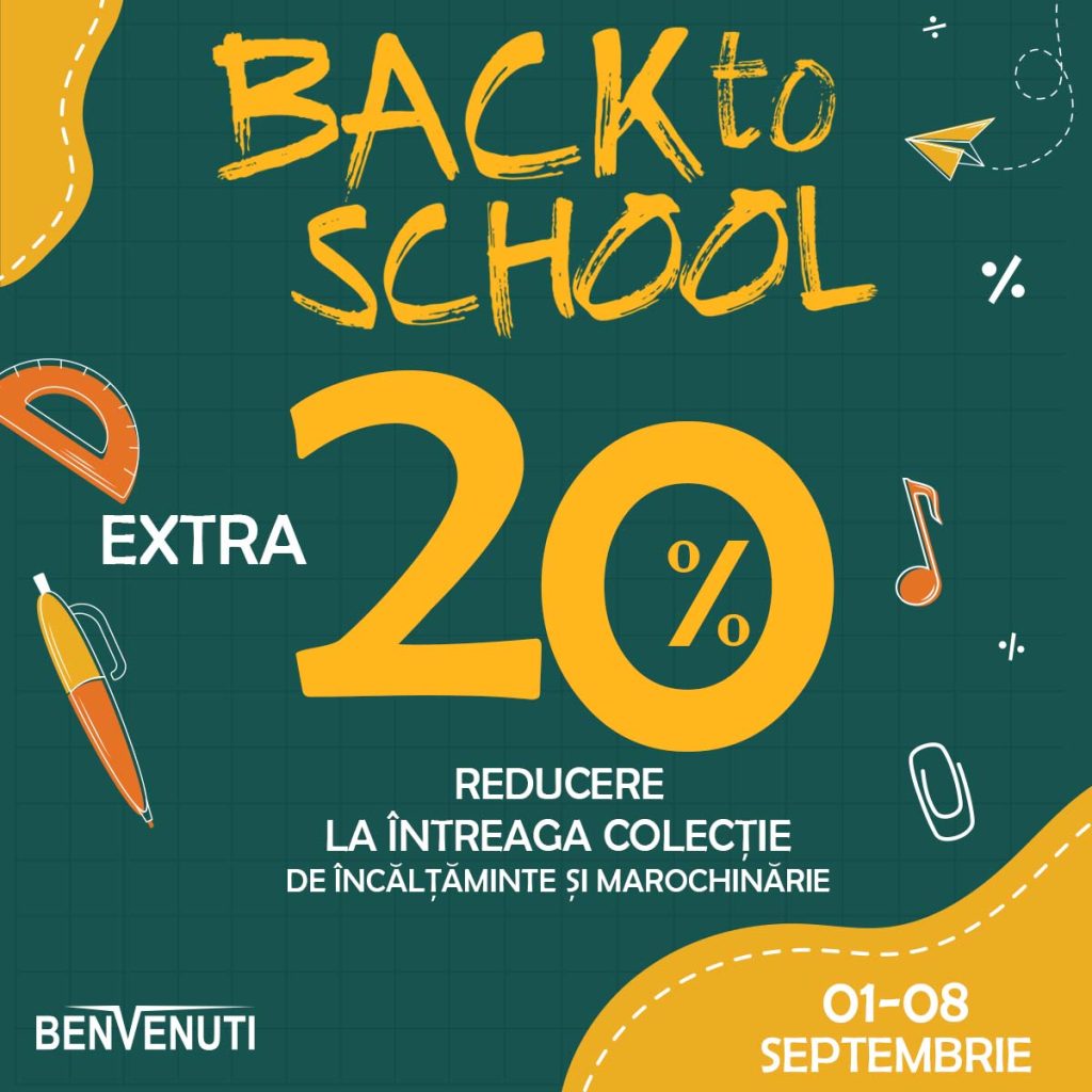 Extra 20% reducere BACK TO SCHOOL