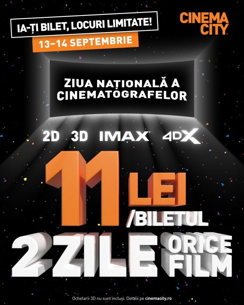 Sărbătorește Ziua Cinematografelor, la Cinema City!