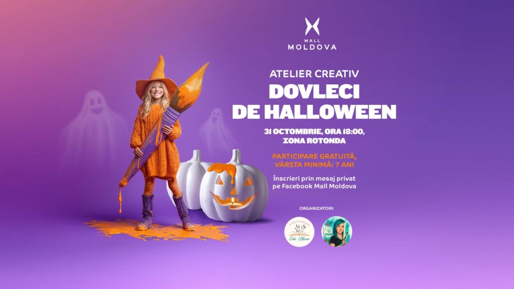 Atelier creativ cu Dovleci de Halloween, la Mall Moldova! – 31 octombrie