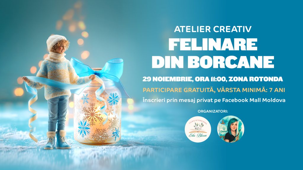 Atelier creativ Felinare din Borcane! – 29 noiembrie
