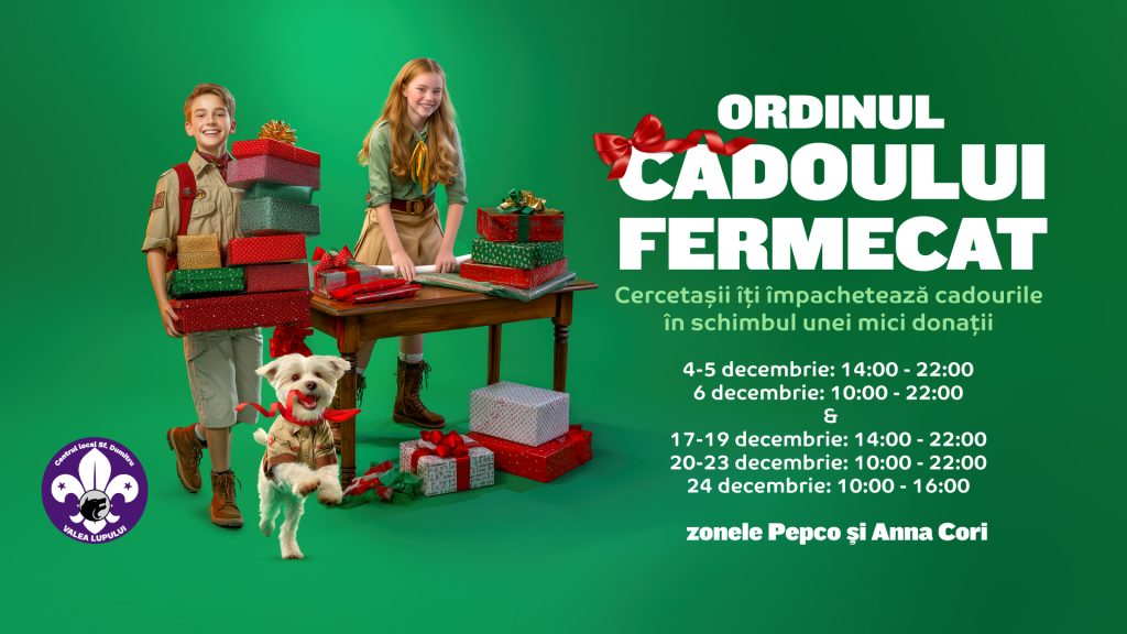 Cercetașii îți împachetează cadoul, la Mall Moldova! – 4 – 5 decembrie