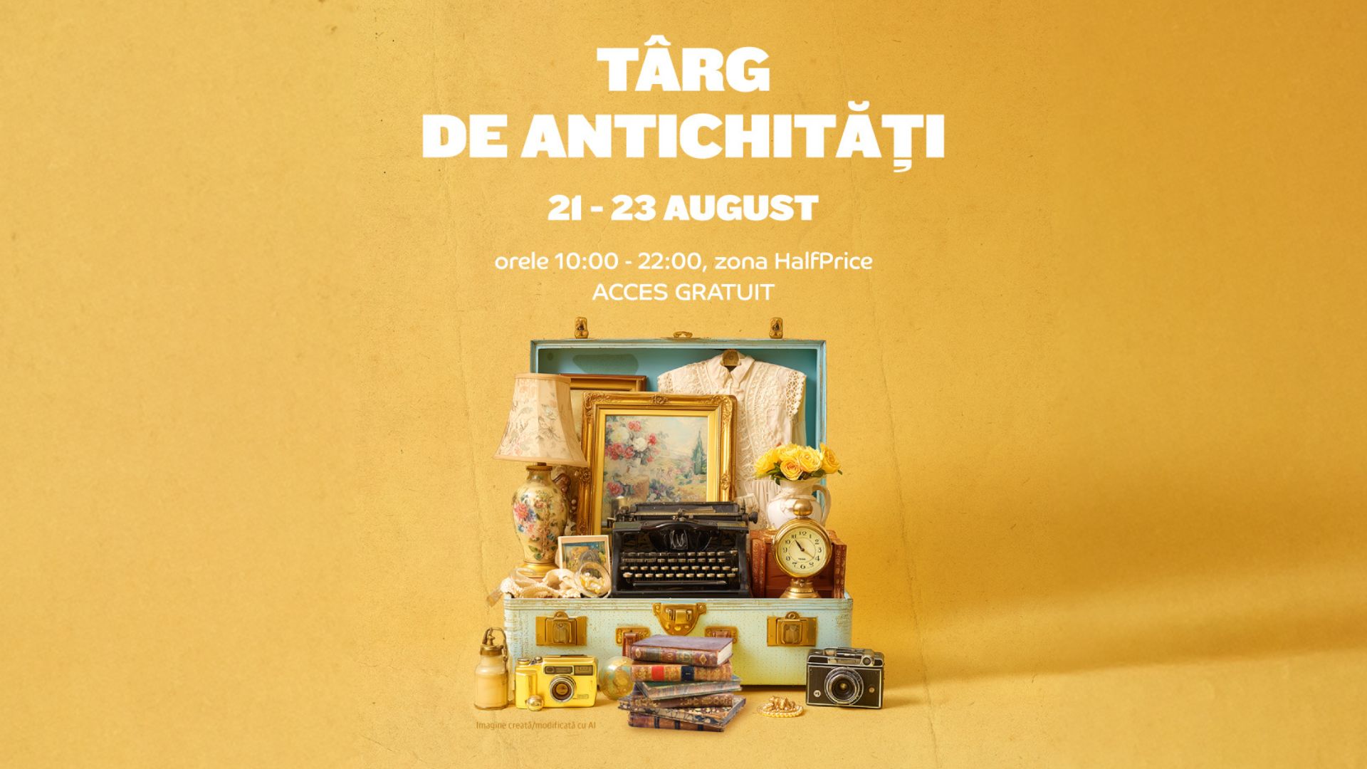 Târg de Antichități la Mall Moldova! – 21 – 23 august 2026