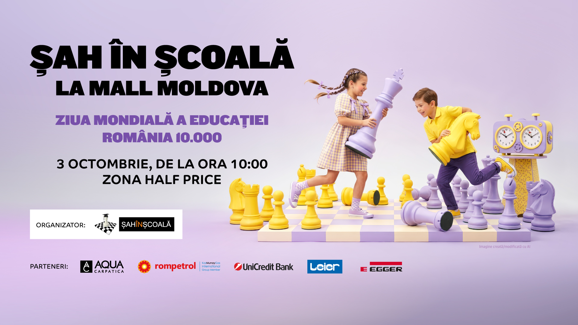 Șah în Școală vine la Mall Moldova! – 3 octombrie 2026